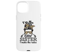 Adult Messy Bun I Make The Rules Oldest 3 Sisters Siblings Coque pour iPhone 15 Plus