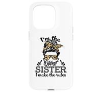 Adult Messy Bun I Make The Rules Oldest 3 Sisters Siblings Coque pour iPhone 15 Pro