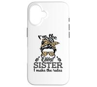 Adult Messy Bun I Make The Rules Oldest 3 Sisters Siblings Coque pour iPhone 16