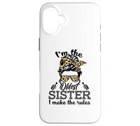 Adult Messy Bun I Make The Rules Oldest 3 Sisters Siblings Coque pour iPhone 16 Plus