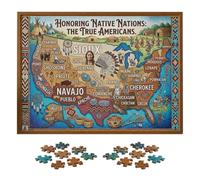 Adult Native Culture Jigsaw Puzzle 1000 Pieces, Heritage Artwork Brain Teas
