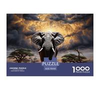 Adult Puzzle 1000 Pieces Hyper-Realistic éléphantCrafts Gift Family Puzzle Animaux africainsPuzzle Toy Unique Gift Home Decoration 70x50cm/1000pcs