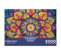 Adult Puzzle 1000 Pieces Puzzle MandalaFlower of Life DIY Modern Wall Art Unique Gift Home Decor 38x26cm/1000pcs