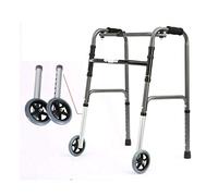 Adult Rolling Walker Geriatric Elderly Walker Foldable with 2 Wheels, Rolling Rollators Adjustable Height Mobility Aid Walking FRA Powerfully,