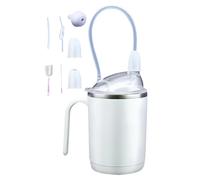 Adult Sippy Cup - 11x17cm Dysphagia Drinking Cup | Stainless Steel Silicone, Regulating Liquid Feeder with Straw for Dysphagia Senior Care Maternity and Bedridden Patients with Double Handles