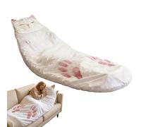 Adult Sleep Sack, 68x31 inch Plush Cat Blanket, Soft Comfortable Winter Bedding, Large Warm Travel Cover, Backpacking Sleeping Wrap, Portable Sleep Sack for Home Office Dorm Cold Weather