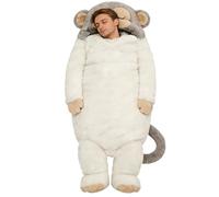 Adult Sleeping Bag - Plush Monkey Cute | Cold Weather Bed Sleeping Bags for Camping Hiking, Outdoor Gear for Men Women, Insulated; Perfect for Staying Warm Fun on Backpacking Trips
