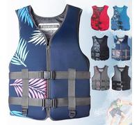 Adult Snorkel Swimming Vest Portable Adjustable Safety Buckle Kayaking Paddle Boarding Fishing Surfing Water Sports Swimming Boating Outdoor Safety Gear High Buoyancy Flotation(Blue A,M)