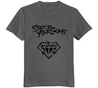 Adult Stick to Your Guns 100% Cotton Funny Sayings T Shirt Grey XL