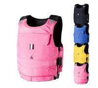 Adult Surfing Vest with Big Pocket Anti-Collision Buoyancy Aid Elasticated Hem for Fishing Boating Kayaking Swimming Paddle Boarding Motorboating Water Sports Activities Gear(Pink,M)