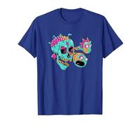 Adult Swim Rick & Morty Eyeball Skull T-Shirt, Homme, Bleu Royal, L