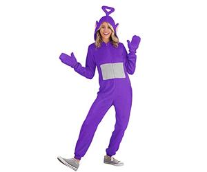 Adult Teletubbies Tinky Winky Jumpsuit Fancy Dress Costume X-Small