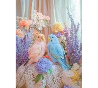 Adulte 5D Diamond Painting Kit, Fleurs De Perroquet Débutant DIY Diamant Arts, Pierre Précieuse Mosaïque Broderie Art, pour Home Furnishings Murale Décoration, Cadeau du Nouvel An 50x100cm P4CL-817