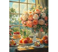 Adulte 5D Diamond Painting Kit, Fleurs SucréEs Débutant DIY Diamant Arts, Pierre Précieuse Mosaïque Broderie Créatifs Art, pour Home Furnishings Murale Décoration, Cadeau du Nouvel An 30x60cm P4CL-734