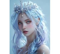 Adulte 5D Diamond Painting Kit, Reine De La Couronne Débutant DIY Diamant Arts, Pierre Précieuse Mosaïque Broderie Art, pour Home Furnishings Murale Décoration, Cadeau du Nouvel An 70x140cm P4CL-379