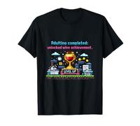 Adulte Achievement Vin Terminé Pixel Art Humour T-Shirt