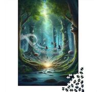 Adulte avec Fantasy Forest with Musical Notes Puzzle en Bois, 1000 pièces | Pour profiter d'un w nd calme à la maison : ce puzzle adulte 1000 pièces peut se répartir sur plusieurs séances.