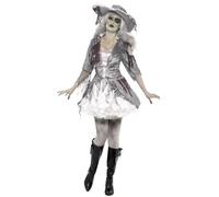 Adulte Costume Fantôme Femmes Ghost Pirate Nonne Déguisement Costume Halloween