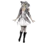 Adulte Costume Fantôme Femmes Ghost Pirate Nonne Déguisement Costume Halloween