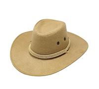 Adulte décontracté Solide été Western Mode Cowboy Chapeau de Soleil Large Bord Chapeau de Soleil Casquette Plate Vintage Homme Bonnet Fille Ado