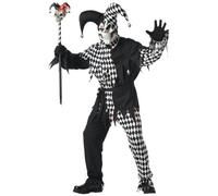 Adulte Déguisement Mauvais bouffon Noir et Blanc Carnaval Taille M 102-107
