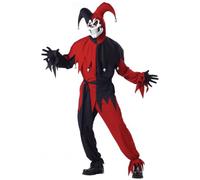 Adulte Déguisement Mauvais bouffon Rouge et Blanc Carnaval Taille S 97-102