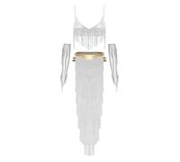 Adulte Ensemble De Costume De Danse Du Ventre Pour Femmes Samba Argent S