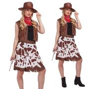 Adulte Femmes Cowgirl Costume Déguisement M Taille UK 14-16