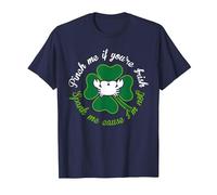 Adulte Funny Pinch Me If You're Irish Spank Me Cause I'm Not T-Shirt, Homme, Bleu Marine, S