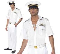 Adulte Hommes 80s 1980s Officiel Top Gun Déguisement Capitaine Par Smiffys
