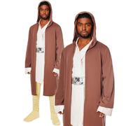 Adulte Jedi Déguisement Marron Noir Sith Costume Capuche Moine Star Wars Neuf