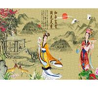 Adulte Jigsaw 2000 Pièces Art Peintures Femmes Difficiles Éducatifs Soulagement du Stress Jouets pour Adultes Et Enfants