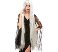 Adulte Long Gris Perruque Sorcière Femmes Fantôme Halloween Costume 120c