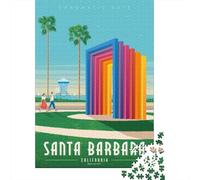 Adulte Santa Barbara California d'hiver Puzzle en Bois, 1000 pièces | Pour un loisir intérieur plus long : ce puzzle adulte 1000 pièces convient aux loisirs calmes en intérieur.