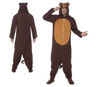 Adulte Singe Jump Suit Animal Zoo Livre Semaine Jour Costume Déguisement