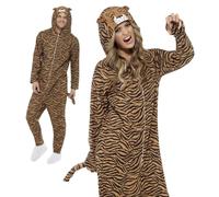 Adulte Tigre Costume Combinaison Zoo Unisexe Chat Livre Semaine Jour Robe M, L