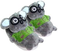 Adulte Unisexe Pantoufles Animal en Peluche Chaud d'hiver,Animal Confortable Doux Styling Court Peluche Flanelle Bottillons,35-38,Koala