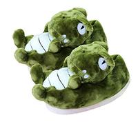 Adulte Unisexe Pantoufles Animal en Peluche Chaud d'hiver,Animal Confortable Doux Styling Court Peluche Flanelle Bottillons,35-38,Dinosaur