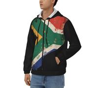 Adulte Unisexe Sweat À Capuche Zippé Afrique du Sud Drapeau National Pull Vêtement De Travail Sweat Zippé Haut Unisexe Sweats De Travail