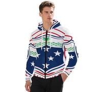 Adulte Unisexe Sweat À Capuche Zippé État Indépendant des Samoa Pull Vêtement De Travail Sweat Zippé Haut Unisexe Sweats De Travail 4XL