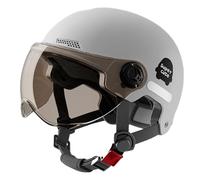 Adulte Vélo Demi-| Moto Visage Ouvert avec Visière Solaire - Boucle à Fermeture Rapide Moto Demi-Tête Motion Moto pour Adultes Scooter ATV Cruise