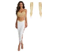 Adulte Vêtements Danse Orientale Arabe Ensemble De Costume Indien Or S