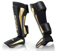Adulteprotège Tibia Pied Boxe, Protège-Tibias Et Pieds Mixte, Muay Thai Karate Protège, Équipement De Protection Réglables pour Boxe Taekwondo Martiaux Art Sparring BJJ Karate C,XL