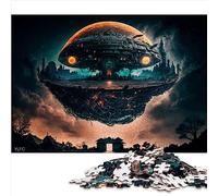 Adultes 1000 pièces Vaisseau Spatial Extraterrestre Puzzle en Bois Activité familiale Puzzles Jeux éducatifs 19,7 x 29,5 Pouces