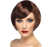 Adultes Bébé Perruque Court Marron Bob Femmes Accessoire Déguisement Neuf