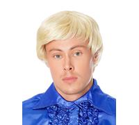 Adultes Blond Côté Raie Perruque 1980s Pop Idole Garçon Bande Hommes Déguisement