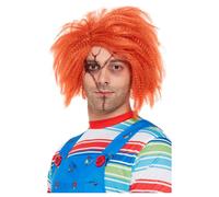 Adultes Chucky Perruque Halloween Déguisement Accessoire Costume Orange Tissé