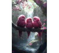 Adultes et débutants Diamond Painting Complète Foret DIY 5D Kit Bel Oiseau De La Forêt Diamant Peinture Motif Broderie Diamant Art Kits Idéal Pour Décoration Murale Diamant Carré 30x45cm C1317
