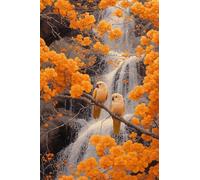 Adultes et débutants Diamond Painting Complète Foret DIY 5D Kit Bel Oiseau De La Forêt Diamant Peinture Motif Broderie Diamant Art Kits Idéal Pour Décoration Murale Diamant Carré 40x60cm C1318