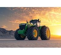 Adultes et débutants Diamond Painting Complète Foret DIY 5D Kit Coucher De Soleil Sur Un Tracteur Agricole Diamant Peinture Motif Diamant Art Kits Idéal Pour Décoration Diamant Carré 100x150cm C1955